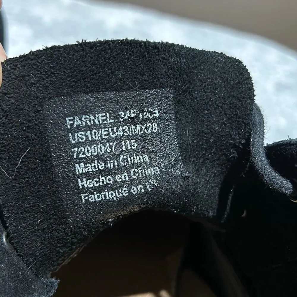 Calvin Klein Farnel Black Oily Suede boots Men’s 10 Chukka shoes
